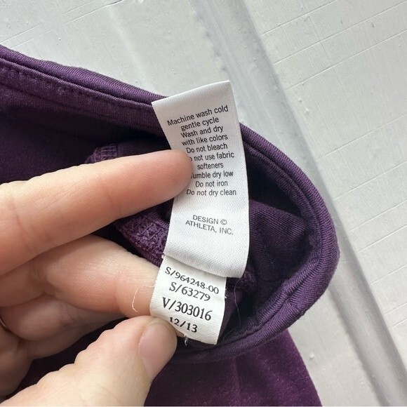 Athleta Twist It Bubble skirt women's small heather purple with rouched bottom - Picture 6 of 6